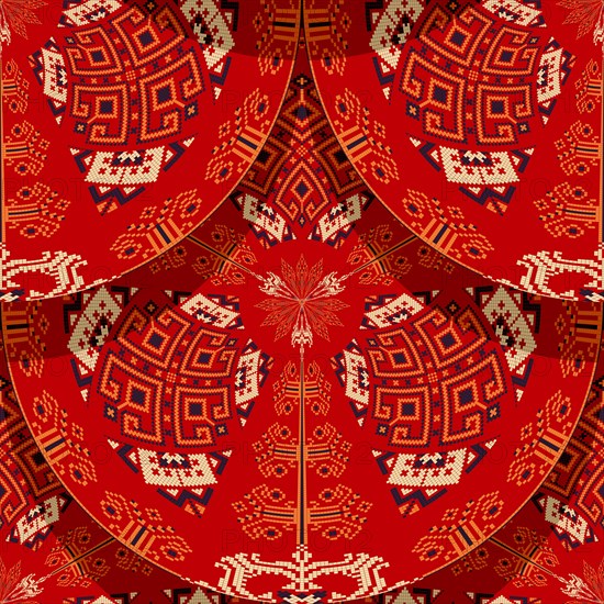 Romanian embroidery seamless pattern vector design