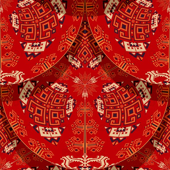 Romanian embroidery seamless pattern vector design