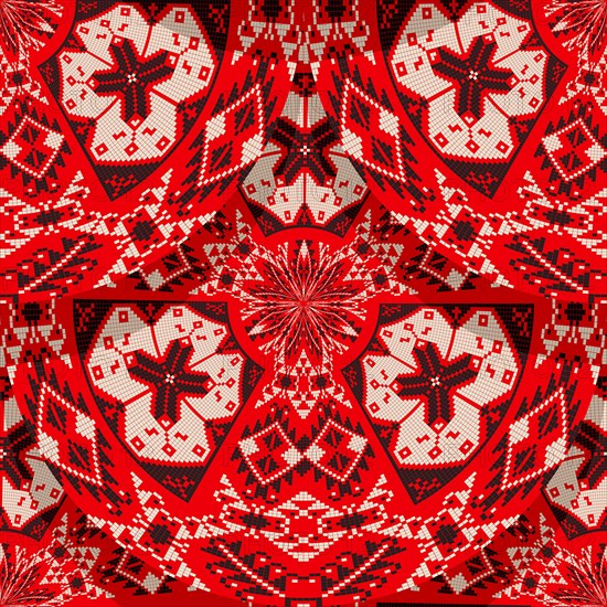 Romanian embroidery seamless pattern vector design