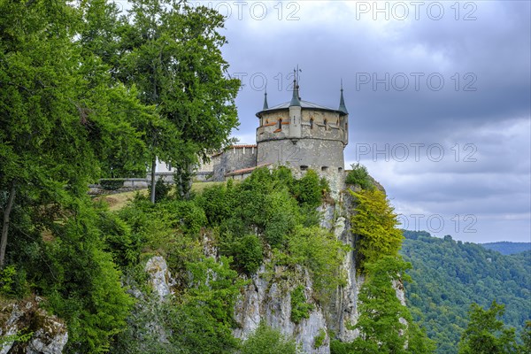 Distant view of Lichtenstein Castle