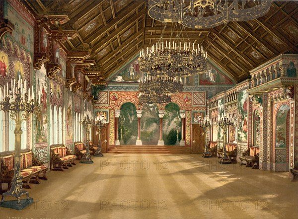 The Music Room in Neuschwanstein Castle in Bavaria