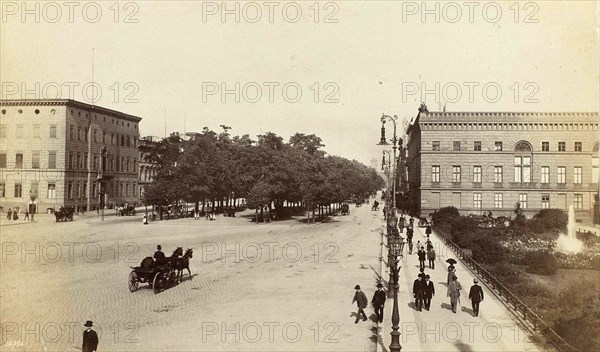 Pariser Platz in Berlin with Palais Redern on the right andUnter den Linden in the background