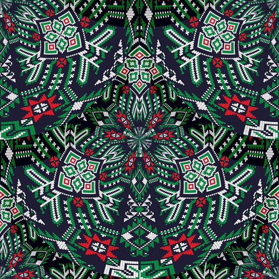 Romanian embroidery seamless pattern vector design