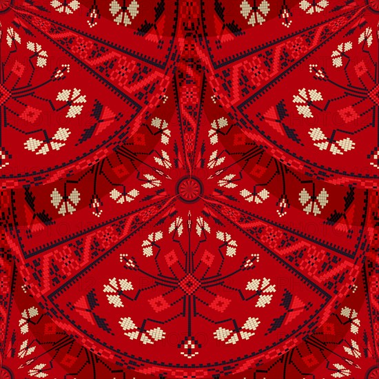 Romanian embroidery seamless pattern vector design