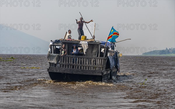 Riverboat on the Congo river