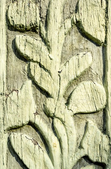 Floral carving on the example of a historic half-timbered building in Bad Frankenhausen