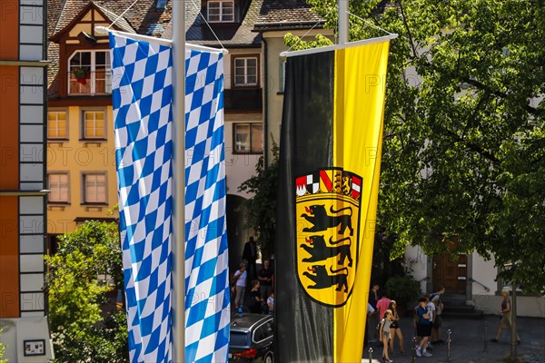 Flags of the Federal States of Baden-Wuerttemberg and Bavaria