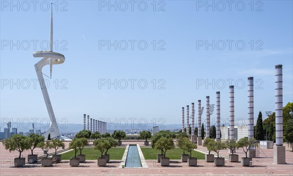 Torre de Comunicacions de Montjuic on the Olympic site