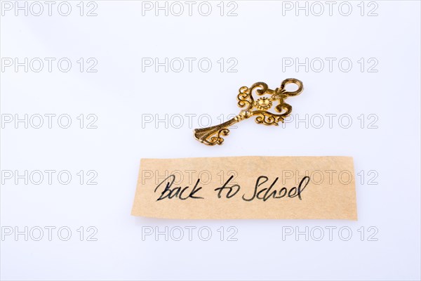 Retro styled key and back to school title