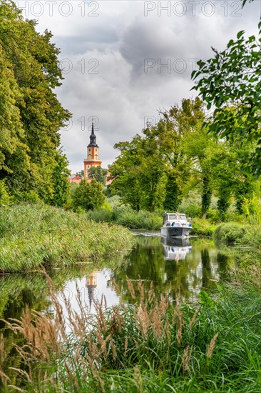 Motorboat on the Templin Canal