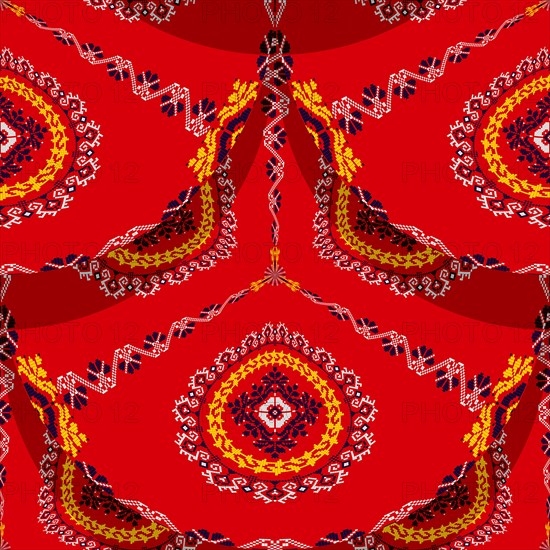 Romanian embroidery seamless pattern vector design