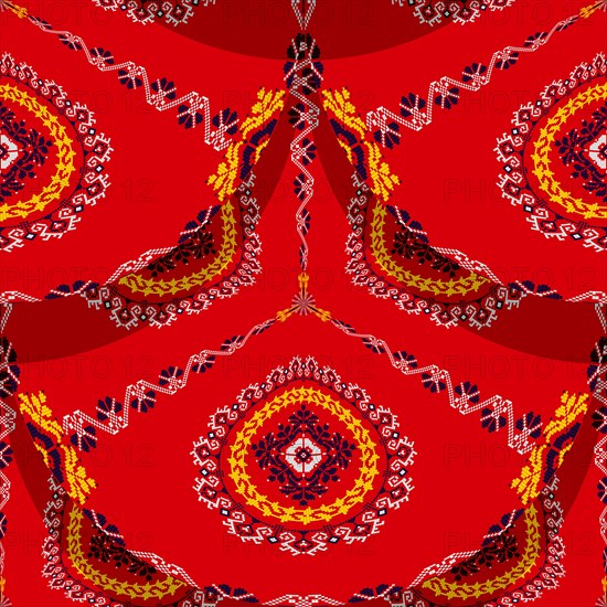 Romanian embroidery seamless pattern vector design