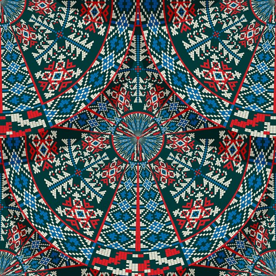 Romanian embroidery seamless pattern vector design