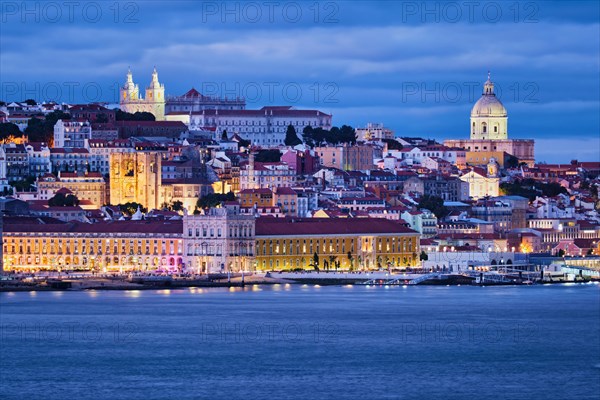 View of Lisbon over Tagus river