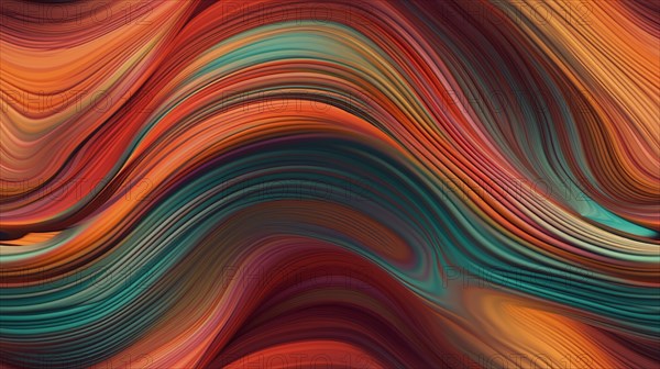 Truly seamless tile of colorful wavy abstract background