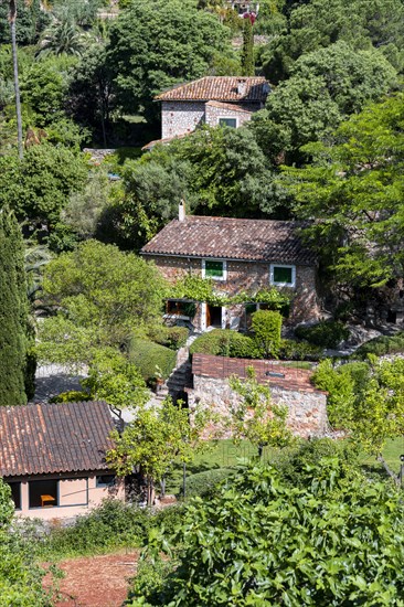 Mountain village Valldemossa with typical stone houses