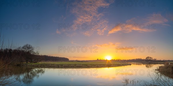 The river Leine at sunset