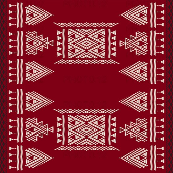 Traditional Tunisian embroidery pattern