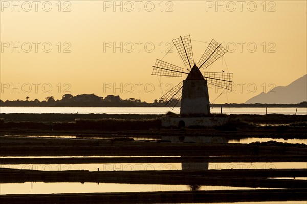 Windmill at sunset