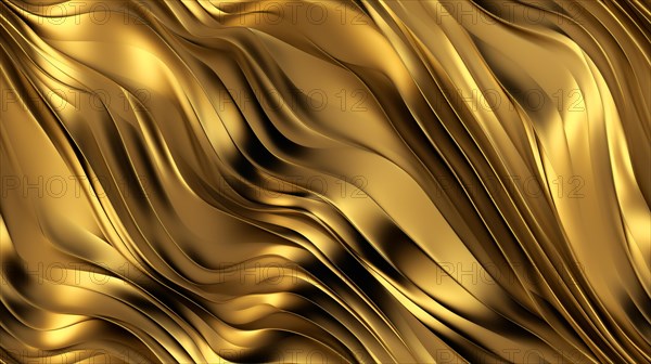 Seamless tile of metalic wavy abstract background