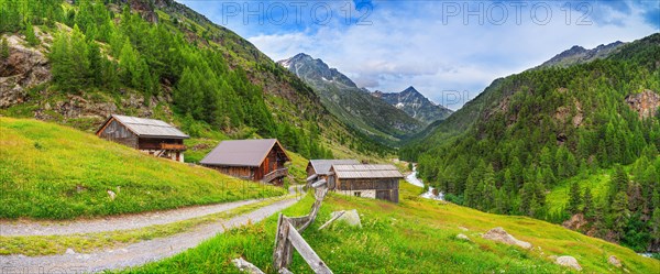 Panorama of a small mountain village