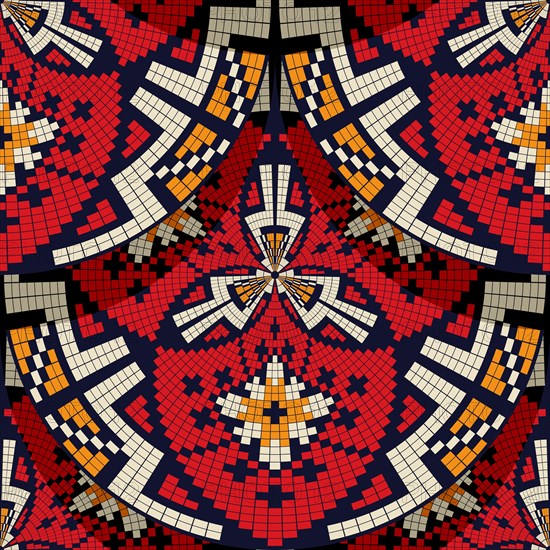 Romanian embroidery seamless pattern vector design