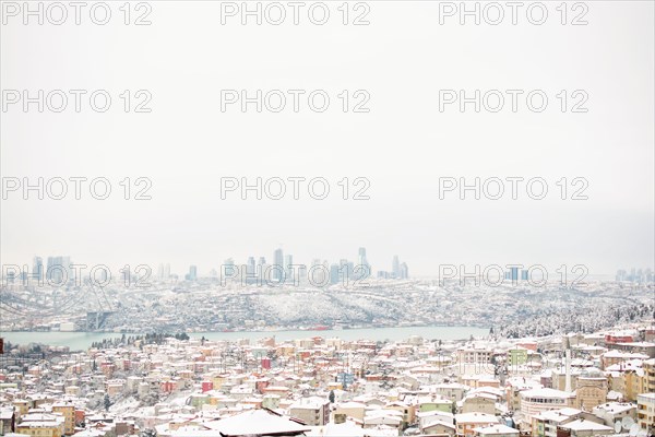 Winter views from Bosphorus Uskudar of istanbul in Turkey