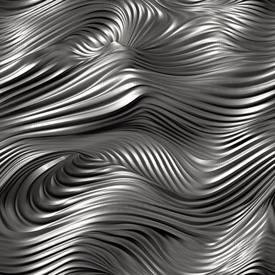 Seamless tile of metalic wavy abstract background