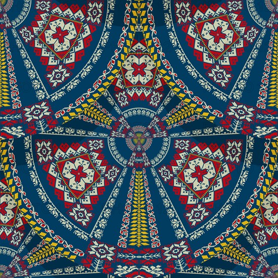 Romanian embroidery seamless pattern vector design