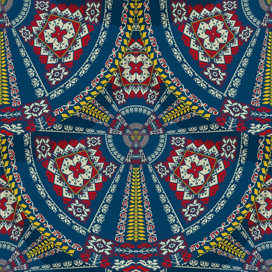 Romanian embroidery seamless pattern vector design