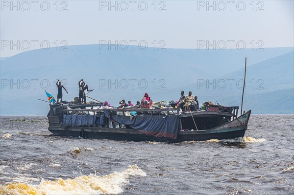 Riverboat on the Congo river