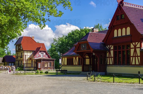 Front view of the imperial pavilion of the Kaiserbahnhof Joachimsthal