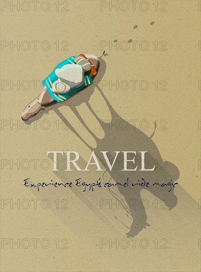 Camel tour riding experience background card