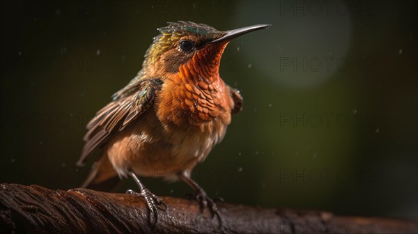 The beautiful endangered rufous hummingbird