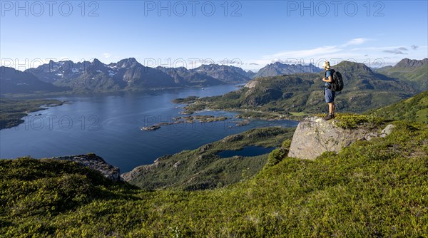 Hiker on a rock