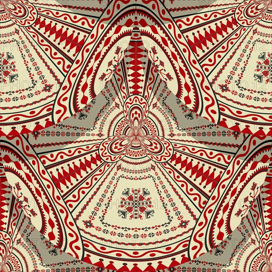 Romanian embroidery seamless pattern vector design