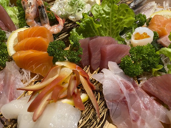 Mixed sashimi sushi platter