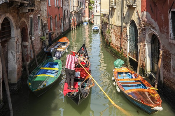 Gondola in the Rio Malgaga in the Dorsoduro district