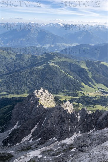 Mountain panorama in the evening light