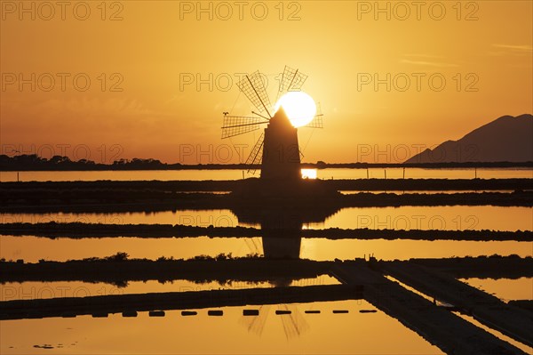 Windmill at sunset