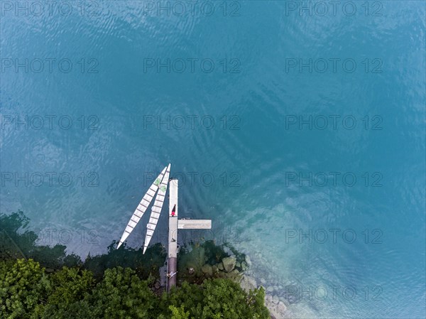 Jetty with two boats