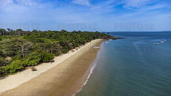 Aerial of a sandy beach in Rubane