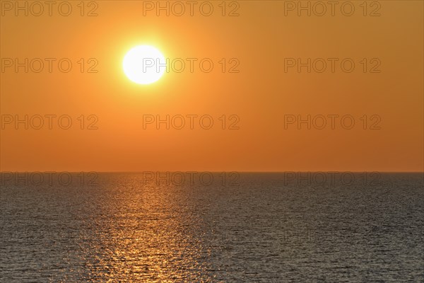Sunset over the calm North Sea