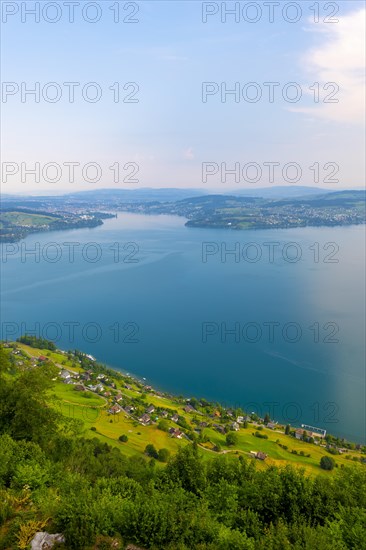 Aerial View over Lake Lucerne and Mountain in Burgenstock