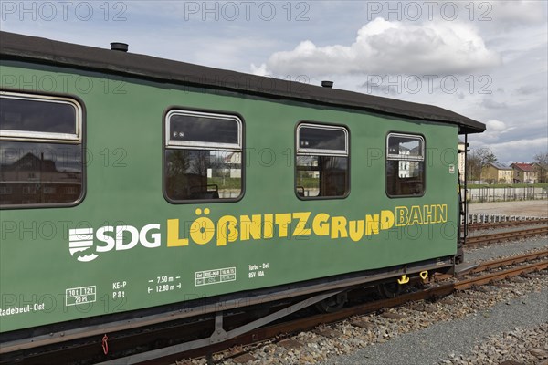 Wagon with lettering Loessnitzgrundbahn