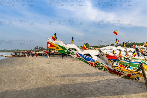 Colourful fishing boats