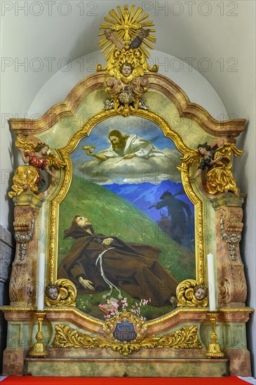 Side altar with painting