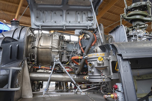 Engine from a US military helicopter Bell UH-1D