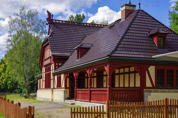 Rear view of the Imperial Pavilion of the Kaiserbahnhof Joachimsthal