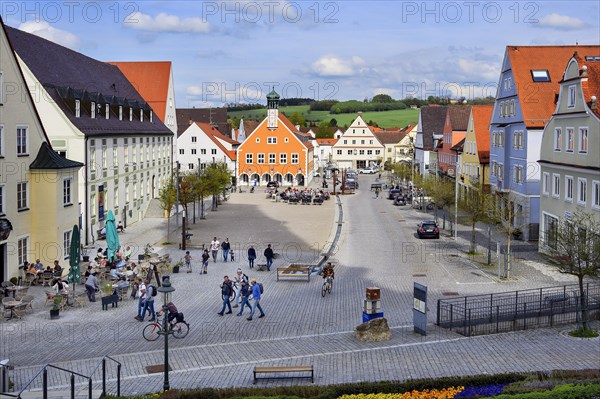 Market square with town hall